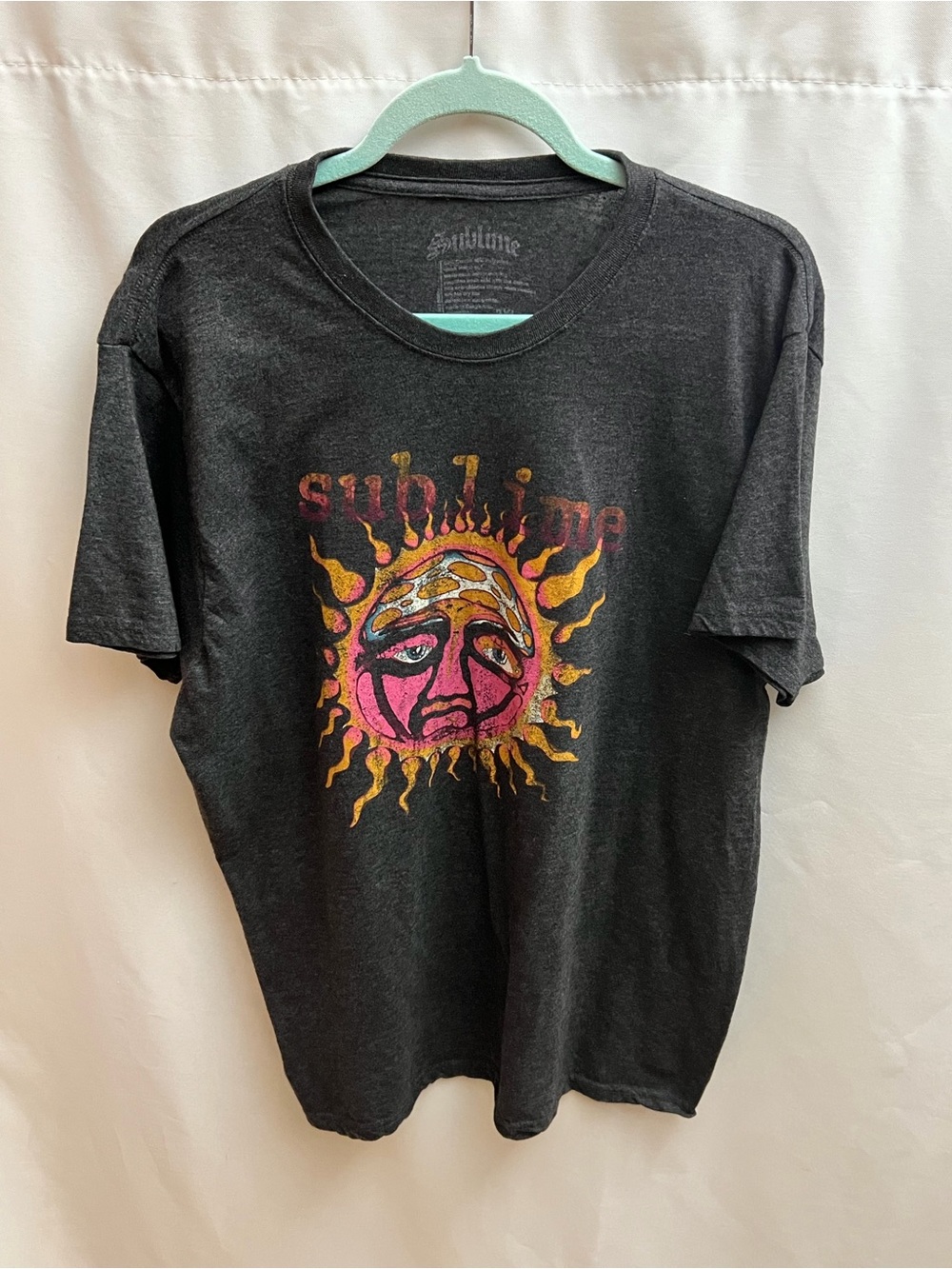 Sublime Band T Shirt 2XL Black Sun Logo Graphic Short Sleeve Oversized Tee